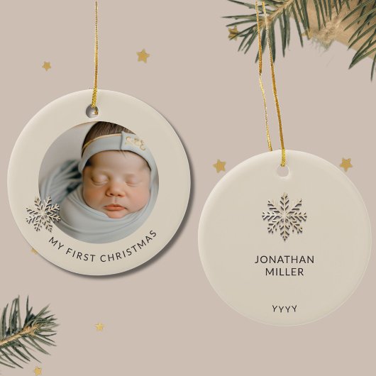 Personalisierter Baby Boy's First Christmas Orname Keramik Ornament