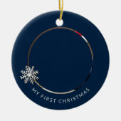 Personalisierter Baby Boy's First Christmas Orname Keramik Ornament (Vorne)