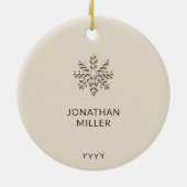 Personalisierter Baby Boy's First Christmas Orname Keramik Ornament (Hinten)