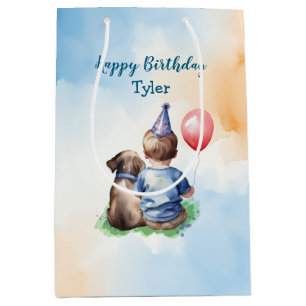 Personalisierter Baby Boy's Geburtstag Mittlere Geschenktüte
