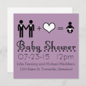 Personalisierter Baby-Duschen-moderner Einladung (Vorne/Hinten)