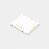 Personalisierter Baby-Duschplaner für das Goldene  Post-it Klebezettel (angewinkelt)