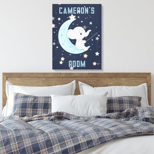 Personalisierter Baby Elephant 4 Sterne Leinwand f (Insitu (Schlafzimmer))