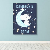 Personalisierter Baby Elephant 4 Sterne Leinwand f (Insitu (Holzboden))