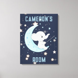 Personalisierter Baby Elephant 4 Sterne Leinwand f
