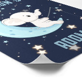 Personalisierter Baby Elephant 4 Sterne Poster fis (Ecke)