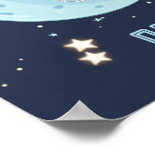 Personalisierter Baby Elephant 4 Sterne Poster fis (Ecke)