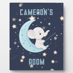Personalisierter Baby Elephant 4 Sterne Poster fis Fotoplatte