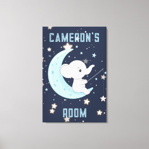 Personalisierter Baby Elephant 4 Sterne Poster fis Leinwanddruck