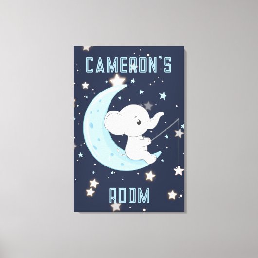 Personalisierter Baby Elephant 4 Sterne Poster fis Leinwanddruck (Vorderseite)