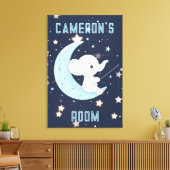 Personalisierter Baby Elephant 4 Sterne Poster fis Leinwanddruck (Insitu (Wohnzimmer))