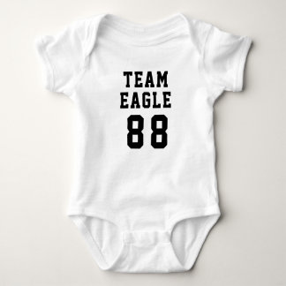 Personalisierter Baby Football Name und Nummer Baby Strampler