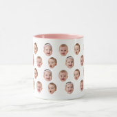 Personalisierter Baby-Foto-Kaffeebecher, 3 Gesicht Tasse (Zentrum)