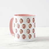 Personalisierter Baby-Foto-Kaffeebecher, 3 Gesicht Tasse (Vorderseite Links)