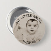 Personalisierter Baby-Foto-Knopf Button (Vorne & Hinten)