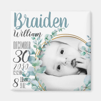 Personalisierter Baby-Geburtsankündigungsmagnet Magnet