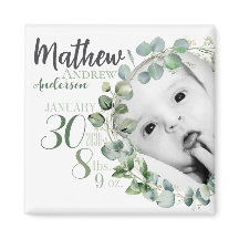 Personalisierter Baby-Geburtsankündigungsmagnet