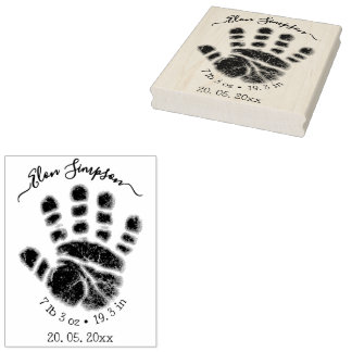 Personalisierter Baby-Handstempel, Neugeborenes Gummistempel