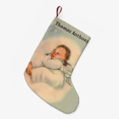Personalisierter Baby-Jungen-Engel Kleiner Weihnachtsstrumpf (Vorderansicht (hängend))