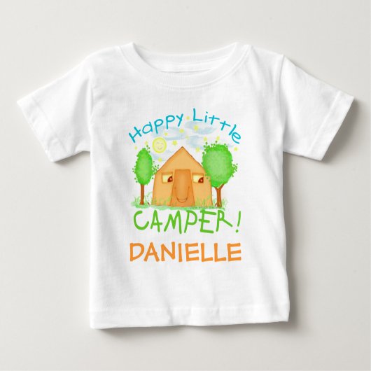 Personalisierter Baby-/Kindersommer-Campings-T - Baby T-shirt (Vorderseite)