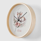 Personalisierter Baby-Mädchen-Hirsch Uhr (Winkel)