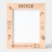 Personalisierter Baby-Memory-Frame | DP7 Geätzte Rahmen (Vorderseite)