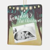 Personalisierter Baby Ornament Beach Sonnenunterga (Links)