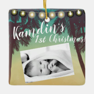 Personalisierter Baby Ornament Beach Sonnenunterga