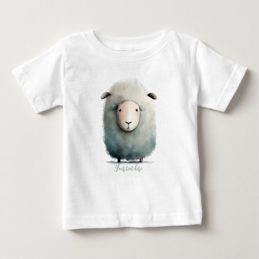 Personalisierter Baby-Schafsaufzug Baby T-shirt (Vorderseite)