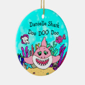 Personalisierter Baby Shark Keramik Ornament (Rechts)