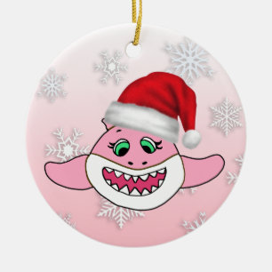 Personalisierter Baby Shark Keramik Ornament