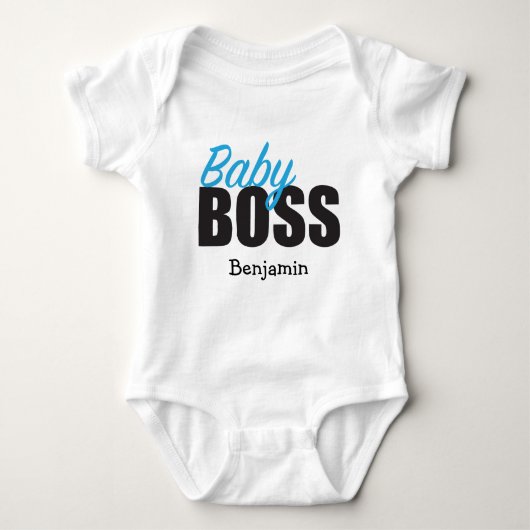Personalisierter BabyBOSS Baby Strampler (Vorderseite)