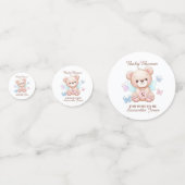 Personalisierter Babyduschtisch Confetti Konfetti (Rückseiten)