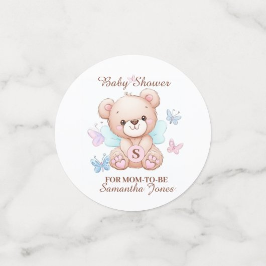 Personalisierter Babyduschtisch Confetti Konfetti (Klein Vorderseite)