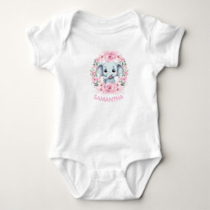 Personalisierter Babyelefanten-Body als Geschenk Baby Strampler