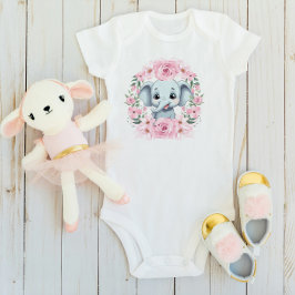Personalisierter Babyelefanten-Body als Geschenk Baby Strampler