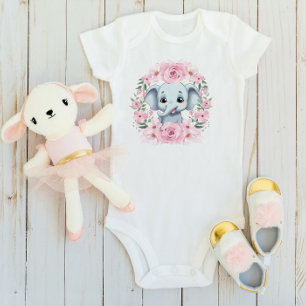Personalisierter Babyelefanten-Body-Geschenk Baby Strampler