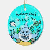 Personalisierter Babyhai Keramik Ornament (Links)