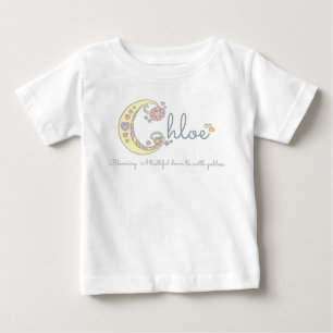 Personalisierter Babyspielanzug der Chloe Baby T-shirt