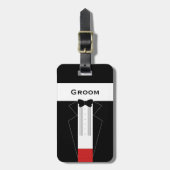 Personalisierter Bachelor-Party-Tag Gepäckanhänger (Vorderseite vertikal)