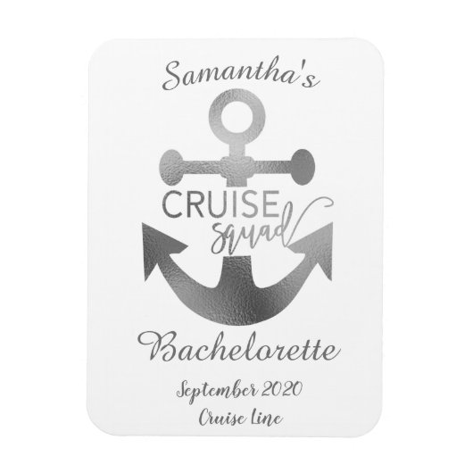 Personalisierter Bachelorette Kreuzweg Magnet (Vertikal)