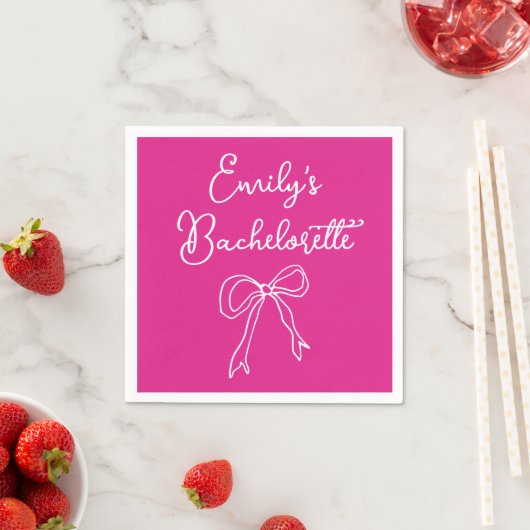 Personalisierter Bachelorette Name Serviette (Beispiel)