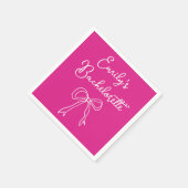 Personalisierter Bachelorette Name Serviette (Ecke)