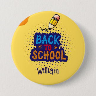 Personalisierter "Back To School" Spaß-Doodle Button