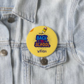Personalisierter "Back To School" Spaß-Doodle Button (Beispiel)
