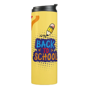 Personalisierter "Back To School" Spaß-Doodle Thermosbecher
