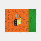 Personalisierter Backhoe Fleecedecke (Vorderseite (Horizontal))