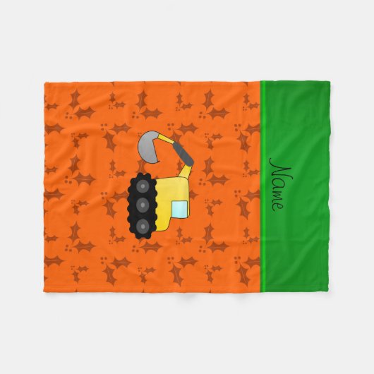 Personalisierter Backhoe Fleecedecke (Vorderseite (Horizontal))