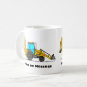 Personalisierter Bagger-Mug, Geschenk für Baggerfa Kaffeetasse (Vorderseite Links)