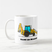 Personalisierter Bagger-Mug, Geschenk für Baggerfa Kaffeetasse (Links)